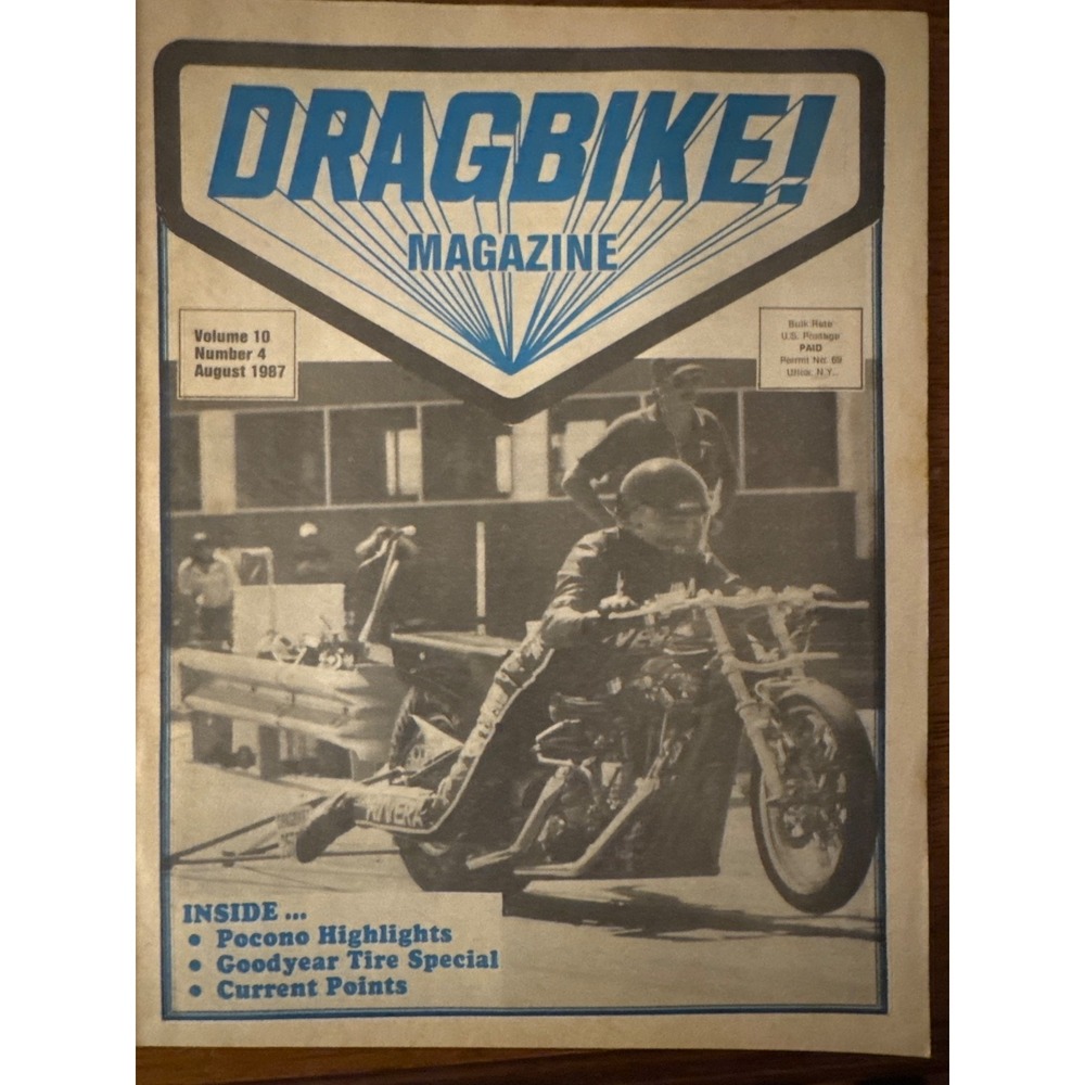Rare DRAGBIKE Magazine February 1987 Utica NY rare volume 10 number 4